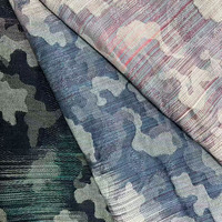 Tissu en denim brut jacquard camouflage lavable, tissé, teint uni, pour pantalons, jeans, vestes, combinaisons, sacs, chaussures, chapeaux