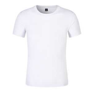 T- Shirt da uomo a manica corta con scollo a R modello solido cotone/maglia in fibra di bambù comoda T- Shirt - Product Image 1