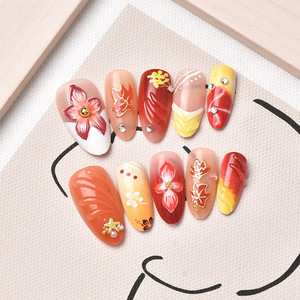 New Style Special Discount Price 3D Press on <strong>Nails</strong> with Glue for Women New Fashion Private Label - Product Image 5