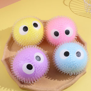 Wholesale TPR YoYo Squishy <b>Hedgehog</b> Flashing Squeeze Spiky Ball Anti-stress Relief Decompression Vent Fidget <b>Toy</b> - Product Image 1