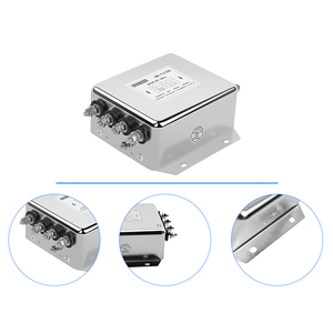 3 giai đoạn EMI Lọc VFD 4 dòng 50A 100A 200A | công nghiệp EMC dòng điện Lọc | CE ROHS chứng nhận biến tần khối thiết bị đầu cuối - Product Image 2