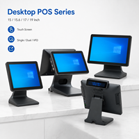 Seri Mesin Kasir POS Desktop dengan Layar Sentuh 15, 15.6, 17, dan 19 Inci, Pilihan VFD Tunggal dan Ganda untuk Kasir Ritel dan Restoran