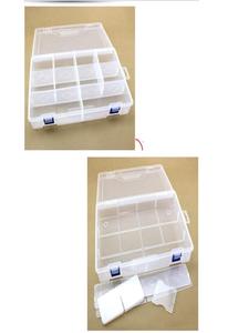 Bonita caja de almacenamiento transparente con tapa de plástico, organizador de 8 compartimentos para accesorios Bento, cuentas de ropa de juguete, cosas pequeñas - Product Image 5