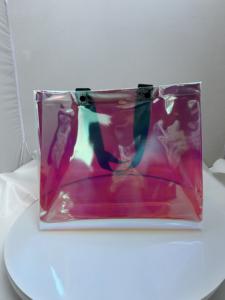 Sac fourre-tout personnalisé en film arc-en-ciel durable, effet de changement de couleur, holographique irisé, multicolore, laminé, pour supermarché - Product Image 3