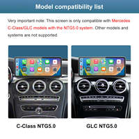 Nouveau Linux écran Ultra-mince sans fil Carplay Android Auto 12.3 ''récepteur Radio multimédia pour Mercedes Benz NTG5.0 classe C GLC