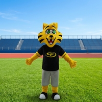 Costume de Mascotte Personnalisé Direct Usine, Costume de Personnage Tigre en Peluche Marchable, OEM ODM, pour Équipes Sportives et Événements