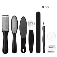 Ensemble d'outils de pédicure professionnel lime à pied amovible dissolvant de callosités outil de frottement de meulage de pied exfoliant pour les soins des pieds
