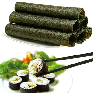 Hijau tua Sushi Nori panggang ukuran penuh kering rumput laut Laver Nori 100 lembar