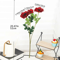 Kunstmatige anemoon, bloemen DIY bloemstukdecoraties, gebruikt voor het decoreren van de keuken en woonkamer, huisdecoratie