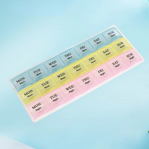 กล่องยาพกพาแบบขายส่ง 7 วัน 21 ช่อง สำหรับจัดเก็บวิตามิน น้ำมันปลา เหมาะสำหรับการเดินทาง ทำจากพลาสติก - Product Image 4