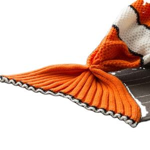 Couverture tricotée à <span class=keywords><strong>queue</strong></span> <span class=keywords><strong>de</strong></span> poisson nemo poisson <span class=keywords><strong>sirène</strong></span>, nouveau <span class=keywords><strong>plaid</strong></span> pour enfants - Product Image 1