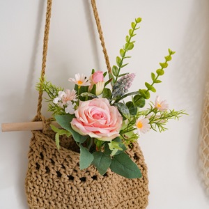 Ramo de Rosas Artificiales con Notas Escritas a Mano de Yu Chun, Tela Plástica Tejida, Decoración para Bodas y Hogar CF02208 - Product Image 2