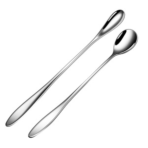 Cuillère à long manche en acier inoxydable 304, épaisse et allongée, pour mélanger le café, les cocktails et la glace, usage domestique - Product Image 3