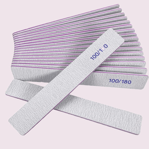 Custom Logo Nail Files 100/180 Grit Emery Boards Nail File for Natural Nails and Acrylic Nails, Double Sided Emory Boards
