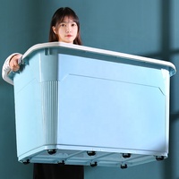 Contenedor Doméstico Multifuncional Apilable y Portátil con Tapa, Plástico, para Libros, Archivos y Papel, Organización del Hogar, Otras Cajas de Almacenamiento