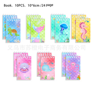 Carnet de notes à grille Mermaid Planner 10x6 avec couverture en PU, agenda hebdomadaire, cadeau d'anniversaire - Product Image 2