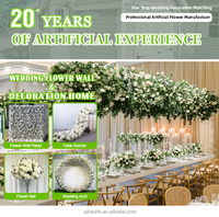 Rangkaian Bunga Buatan Romantis dan Menawan, Lavender, Mawar, Hydrangea, Delphinium Buatan Tangan untuk Dekorasi Pernikahan dan Centerpiece