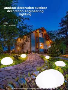 Lampe solaire de jardin en verre givré blanc, étanche, sans fil, décorative, pour pelouse - Product Image 5