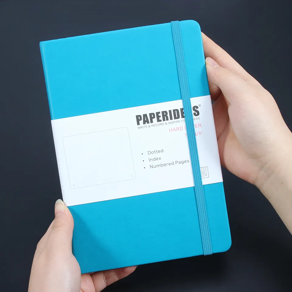 Hot Koop A5 Hardcover Dagboek Pu Leer Custom Logo En Gordel Multicolor Notebook