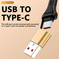Cable de Carga Multifunción USB Tipo-C Retráctil de 120W 6A 1M con Logotipo Personalizado para Teléfonos Móviles, Cámaras y Escáneres de Código de Barras
