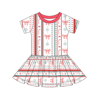 Pyjamas de Noël en gros pour tout-petits, enfants, garçons, bébés filles, vêtements de Noël, pyjamas en bambou, vêtements de nuit assortis pour la famille, vêtements de nuit pour filles
