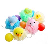 Éponge de douche en forme d'animal Loofahs Pouf Brosses de bain Éponges et épurateurs