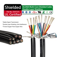 Câble de signalisation à double blindage, fils électriques en PVC AWM 2464 VW-1 vw 1 80C 300v, fil de capteur à isolation PVC UL2464 20 conducteurs