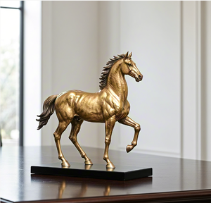 تمثال بيجاسوس معدني برونزي عصري مخصص بأسلوب نورديك، تمثال رأس حصان تقليدي مصنوع بتقنية الطباعة الحريرية - Product Image 3