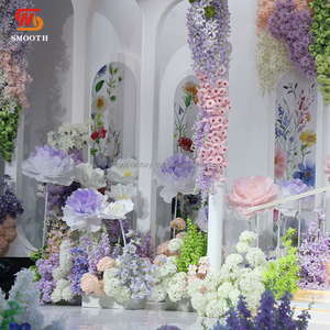 Grand support de fleurs en papier Organza artificiel coloré et lisse fait à la main en Eva pour anniversaire mariage Saint Valentin - Product Image 6