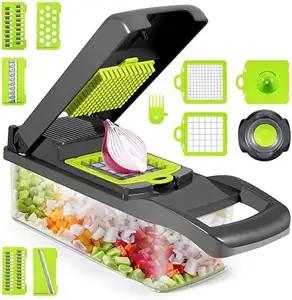 15-trong-1 Rau vắt hành tây Chopper khoai tây Slicer đa chức năng Veggie Chopper thực phẩm Chopper với container