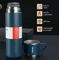 Vente directe d'usine 500 Ml ensemble de bouteilles d'eau étanche 304 flacon à vide en acier inoxydable avec boîte-cadeau