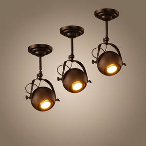 Plafonnier en fer style industriel rétro avec douille E27 pour magasin de vêtements, loft, restaurant, café, bar, éclairage <span class=keywords><strong>mural</strong></span> apparent - Product Image 5