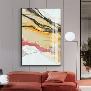 Lussuoso Quadro in Porcellana con Marmo Blu e Oro, Arte Astratta con Diamanti, <span class=keywords><strong>Pittura</strong></span> Lucida per Soggiorno e Camera da Letto - Product Image 2
