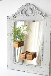Vase à fleurs en bois cube avec ventouses, vase à fleurs en bois à tige unique, vase en tube de verre à tige unique, décoration de jardin et de bureau - Product Image 2
