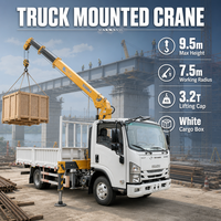 Camion grue 4x2 3.2T avec grue télescopique de 9,5 m de hauteur de levage, moteur Euro VI de 130 CV pour les services de sauvetage routier