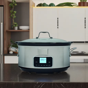 <span class=keywords><strong>Mijoteuse</strong></span> en acier inoxydable 6.6 L de <span class=keywords><strong>grande</strong></span> <span class=keywords><strong>capacité</strong></span> avec 6 programmes préréglés Couvercle en verre 235 W pour cuisson lente et sous vide - Product Image 4