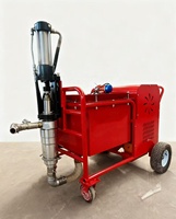 Machine à projeter du mortier certifiée CE 7,5 kW pour la construction d'isolation ignifuge, équipement de pulvérisation haute pression 100 bars