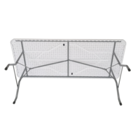 Table pliante en plastique blanche de haute qualité de 6 pieds, table rectangulaire pliable pour événements en plein air