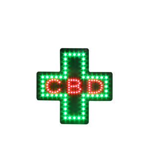 Señal cruzada <span class=keywords><strong>LED</strong></span> DC12V de bajo voltaje y baja potencia de 30CM para colgar en interiores para farmacias y tiendas minoristas para publicidad de Metro - Product Image 1