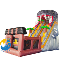 Toboggan gonflable dinosaure jurassique T Rex, trampoline commercial, toboggan sec combiné, château gonflable, toboggans gonflables 3D pour les fêtes