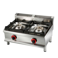 Cuisinière à gaz 2 brûleurs, design encastrable, pour usage commercial et domestique, équipement de cuisine pour restaurants et services de traiteur