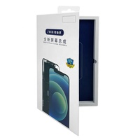 Boîte d'emballage personnalisée en bois recyclable pour téléphone à clapet avec doublure en éponge, pelliculage mat et gaufrage