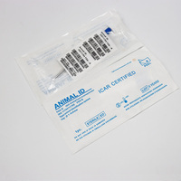 Étiquette RFID en tube de verre bio de haute qualité 2,12*12 mm, transpondeur microchip d'identification animale avec seringue