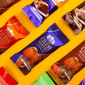 कस्टम लोगो मुद्रित एल्यूमीनियम पन्नी 3 साइड सील पाउच किशमिश मशरूम चॉकलेट लॉलीपॉप अखरोट खाद्य बार खाद्य बैग पैकेजिंग