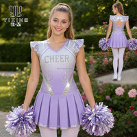 Uniforme de Animadoras de Manga Larga, Sublimación Personalizada, Bordado, Venta Directa de Fábrica, MOQ Bajo, Diseño Gratuito, Pedido en Grupo