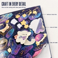 Autocollant en vinyle découpé pour journal, scrapbooking, imprimé UV, imperméable, feuille d'autocollants personnalisée, logo personnalisé, certifié RoHS, pour cadeaux et artisanat