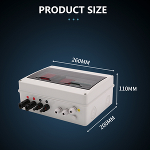 Xiongsolar IP65กันน้ำติดผนังกล่อง <span class=keywords><strong>combiner</strong></span> 2-in-1แผงโซลาร์เซลล์ฟิวส์สำหรับใช้งานกลางแจ้งที่มองเห็นได้ชัดเจน