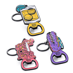 Abridor de Botellas Personalizado con Diseño de Animal Divertido <span class=keywords><strong>en</strong></span> 3D, Llavero Abridor de Botellas de Aleación de Metal Esmaltado con Logotipo Personalizado - Product Image 3