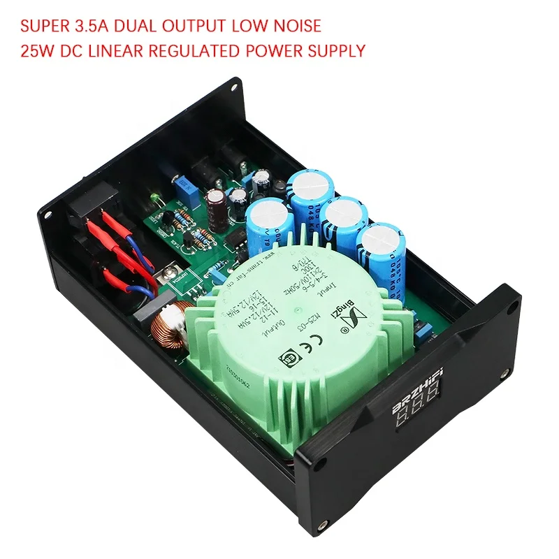 BRZHIFI リニア安定化電源 25W デュアル出力 DC 5V 12V 24V Hi-Fi