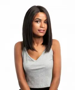 best silky straight wig 13x6 HD SWISS lace front human hair wig vendors wholesale bone straight wave Bob lace frontal